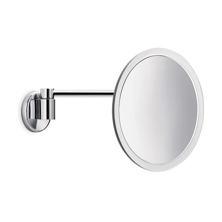 Inda Wall mtd magnifying mirror on joint pivot arm