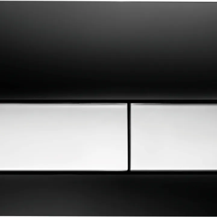 TECEsquare Glass Flush button - Black Glass Chrome buttons