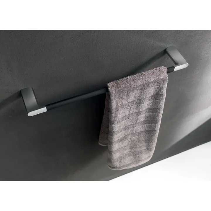 Mito Towel rail 45cm - Chrome - Black image