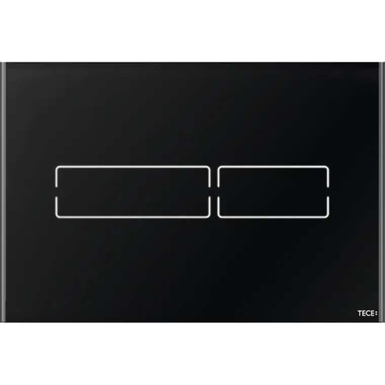 TECElux Mini Black Glass Flush Button