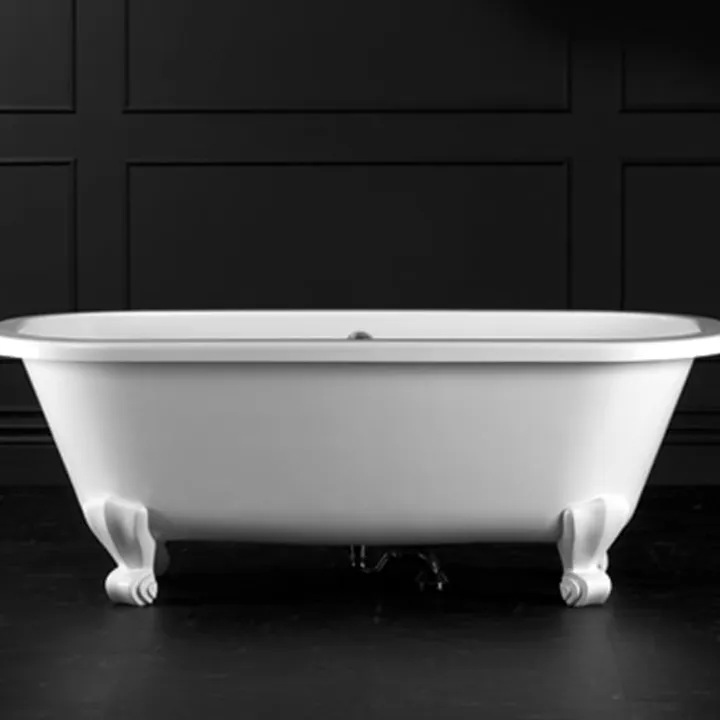 Richmond Claw foot bath 1675 x 745mm, without overflow, with White Quarrycast feet