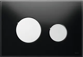 TECEloop Glass Flush button - Black Glass Chrome buttons image